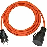 Brennenstuhl BREMAXX Verlängerungskabel (5m Kabel in orange, für den kurzfristigen Einsatz im Außenbereich IP44, einsetzbar bis -35 °C und UV-beständig, Made in Germany)