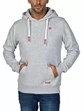 riverso Hoodie Herren Regular Fit RIVLinus Kapuzenpullover Pullover Sweatshirt Streetwear Grau L, Größe:L, Farbe:Grey 1