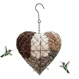 Vogelnistherz, Handgefertigtes Vogelnistherz Aus Alpakafaser, Nachfüllbare Box Zum Aufhängen, Nistmaterial Für Sittiche Aus Fasern, Starter-Kolibri-Häuser-Nistkasten Mit Nistmaterialien, Vogelhaus