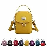TOOPST Waterproof Women Crossbody Bag Shoulder Bag Elegant Oxford Messenger Bags, Multi-pocket Storage Shoulder Handbag (Yellow)