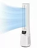 Midea MFP-120 (WH) 2 in 1 Turmventilator Leise 38dB Luftreiniger CADR 120 für 47.6 ㎡ LED Display Fernbedienung Oszillation 12H Timer Weiß