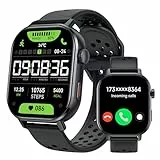 Smartwatch Herren Damen, Fitnessuhr Herren mit GPS, 5ATM Wasserdicht/2.06' AMOLED, 178+ Sportmodi Fitness Tracker mit Schrittzähler Herzfrequenz/SpO2/Schlaf Monitor, Uhren für Android iOS, Schwarz
