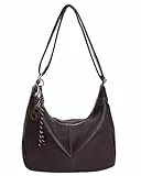 Micmores Umhängetasche Damen Kunstleder Handtasche Damen Mittelgroß Crossbody Bag Vintage Y2K Schultertasche Slouchy Hobo Bag für Arbeiten Reisen