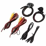Auto-Seitenkamera Set,Auto-Seitenkamera mit Bandmontage, Links-/Rechts-Seitenassistent, für Auto-Überwachungssystem (Black)