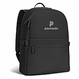 Pactastic großer Daypack mit Tragegriff & Rückenfach | 710 Gramm leichter Rucksack aus wasserabweisendem veganem Tech-Material | 33 x 15 x 44 cm mit Laptopfach