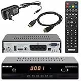 Megasat HD 390 HD SAT Receiver (HDTV, DVB-S2, HDMI, 1080p, SCART, USB Mediaplayer, Full HD, Astra vorinstalliert) inkl. netshop 25 HDMI Kabel