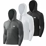 MEETYOO Sportshirt Herren, Funktionsshirt Langarm Laufshirt Männer Fitnessshirt Atmungsaktiv T Shirts für Running Gym Jogging