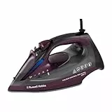 Russell Hobbs Dampfbügeleisen, Keramik-Antihaft-Bügelsohle,195g Dampfstoß, 50g variabler Dampf, 380ml Wassertank,Selbstreinigung,Anti-Kalk-&Anti-Tropf-Funktion,Farbkontrollleuchte, 2800W, 27281-56