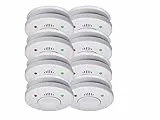 8er-Set SMARTWARES Rauchmelder mit 10 Jahres Batterie - VdS Zertifiziert + Stummschaltfunktion