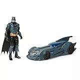 DC Comics Shadow Guardian Batmobile + Batman Actionfigur - Fahrzeug mit Verdeck zum Öffnen, bewegliche 30cm Batman-Actionfigur im Original Comic-Design, für Kinder und Superheldenfans ab 3 Jahren