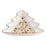 Villeroy & Boch – Winter Bakery Delight Schale Rot, Mikrowellensicher, Weihnachtsgeschirr, Tannenbaum Schale Weihnachten, Geschirr Weihnachten Toys, Plätzchenteller, Weihnachtsdeko, Premium Porzellan
