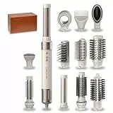 Cecotec Warmluftbürste, Haartrockner, Styler, Glätter - 14 Aufsätze - Coanda CeramicCare Technologie 14in1 AirGlam Champagne. 1400W, Digitaler Motor, Reduziert Frizz, 3 Temperaturen