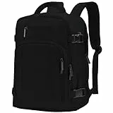 ZHXX Ryanair Handgepack 40x30x20,Handgepäck Rucksack Leichter Kabinenrucksack mit 14 Zoll Laptopfach & Diebstahlsicherung,Schwarz.