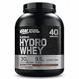 Optimum Nutrition Platinum Hydro Whey, Hydrolysiertes Molkenprotein-Isolat-Pulver mit essentiellen Aminosäuren, Glutamin und BCAA, Geschmack: Milchschokolade, 40 Portionen, 1,6 kg