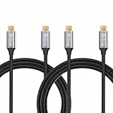 CAKOBLE 2Pack USB C Kabel auf USB C 2M,USB 3.1 Gen2 Typ C,10 Gbps Datenübertragung,100W 20V/5A Schnellladekabel,4K@144Hz Videoübertragung usb c winkelfür Laptop,Mobiltelefon,Monitor,USB-C-Geräte
