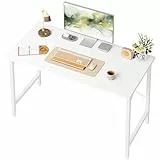 BEXEVUE Schreibtisch, 100 x 48 cm Kleiner Computertisch, Bürotisch für Arbeitszimmer, Schlafzimmer, Industrie-Design, Metallgestell, Holz PC Tisch für Home und Office