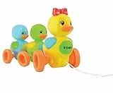 TOMY Babyspielzeug 'Entenfamilie' mit Soundeffekt – Hochwertiges Nachziehspielzeug mit farbenfrohem Design zum Krabbeln und Laufenlernen, motiviert zur Bewegung, Ab 10 Monaten für Mädchen und Jungen, bunt, Pack of 1, E4613