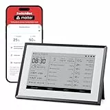 SwitchBot Smarte E-Ink-Home-Dashboard, 7,5' kabelloser Monitor für Innen-/Außentemperatur und Luftfeuchte mit elektronischem Kalender, 2,4-GHz-WLAN und BLE, kompatibel mit Google/iCloud/Outlook
