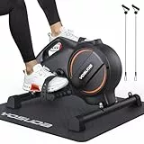 YOSUDA Pedaltrainer, Beintrainer für Zuhause mit 2 Widerstandsbändern und Rutschfester Matte, Mini Heimtrainer für Senioren, Arm und Beintrainer im Sitzen, 16-stufiger Einstellbarer Widerstand