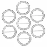 Healifty Runde Kunststoff Taillenschnallen Mit Straß Verzierungen 50 Stück 2.7 Zoll Dekorativer Stuhlgurt Schieber Für Hochzeiten Und Partys