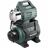 Metabo Hauswasserwerk HWW 4500/25 Inox – 600972000 – Nennaufnahmeleistung: 1300 W – Max. Fördermenge: 4500 l/h – Ideal für 1-3 Regner – Max. Förderhöhe: 48 m – 4,8 bar