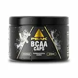 PEAK BCAA Caps - 240 Kapseln I 48 Portionen I verzweigtkettige Aminosäuren I L-Leucin, L-Isoleucin, L-Valin (2:1:1) I mit B-Vitaminen I einfache Einnahme