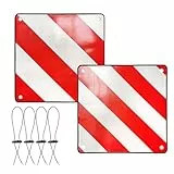 HOVCEH 2 in 1 Warntafel Italien und Spanien, 50 x 50 cm warntafel fahrradträger aus Aluminium mit 4 Spannseile, Warnschild Italien fahrradträger für Wohnmobil, Fahrradträger, Wohnwagen, Heckträger
