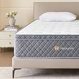 Hiepunos Doppelbett-Matratze, 215 cm, atmungsaktiver Schaumstoff, weicher Stoff, individuelle Taschenfederkern; mittelfest für Druckentlastung, Bewegungsisolierung, 135 x 190 x 22 cm