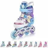 meteor® Inlineskates 4in1 Kinder Inliner Rollschuhe Roller Blades Quad Skates Carbon Kinder Inlineskates Verstellbar Schuh Big Wheels