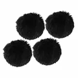 4 Stück Haarball Mütze Im Pin Stil Abnehmbarer Bommel Fell Pom Pom Bälle Pompons Bastelarbeiten Flauschiger Bommel Kleine Bommel Kleine Brosche Hut Topper Bommel Brosche TENDYCOCO