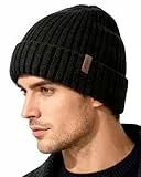 FURTALK Unisex Winter Beanie Grobstrick Mütze mit weiches Fleecefutter Strickmütze Warm Wintermütze für Herren und Damen
