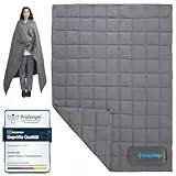 KingCamp Leichte Campingdecke, multifunktionale und warme Steppdecke mit Druckknopf, wasserabweisend, für Rucksack, Reisen, Flugzeug, Wandern, Picknick