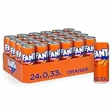 Fanta Orange - fruchtig-spritzige Limonade mit klassischem Orangengeschmack - erfrischendes Softgetränk in Einweg Dosen (24 x 330 ml)
