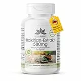 Baldrian Kapseln - 500mg - 60 Kapseln - schluckfreundlich - 4-fach konzentriert - vegan | HERBADIREKT by Warnke Vitalstoffe - Deutsche Apothekenqualität