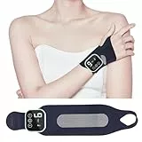 Hand Massagegerät,TENS Gerät Schmerztherapie mit 3 Wärmestufen, 5 Massagemodi und 9 Stärke, Wiederaufladbar Kabelloses EMS Handgelenk Massagegerät für Sehnenscheidenentzündung Karpaltunnelsyndrom