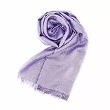 Stellazeta Elegante Stola für Damen, Zeremonie, Lila mit silbernem Lurex, Schultertuch für Kleid, Schal für elegante Kleidung, leichter Sommerschal, Lila-Silber, 200 cm x 80 cm