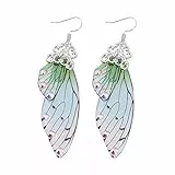 Holibanna Butterfly Wings Ohrringe FüR Hochzeiten Tiermotiv Ohrstecker Realistische SchmetterlingsflüGel Ohrschmuck FüR Dekoration 8 Cm