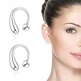 Schicke Durchzieh Ohrringe für Frauen Teenie Mädchen Winzige Einfädler Ohrringe 925 Sterling Silber Kleine Tropfen Ohrringe Hypoallergene Reifen-Tropfen-Ohrringe Trendy (C)