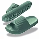 Donpapa Badeschuhe Damen Herren Weich Hausschuhe rutschfest Badeschlappen Leicht Sommer Dusche Indoor Outdoor Schlappen Flops Grün 280