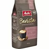 Melitta Barista Classic Crema Forte, Ganze Kaffee-Bohnen 1kg, ungemahlen, Kaffeebohnen für Kaffee-Vollautomat, kräftige Röstung, Stärke 4
