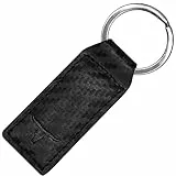 URBAN FOREST Schlüsselanhänger Leder mit Geschenkbox I Schlüsselring für Autoschlüssel mit RFID I Geschenk für Damen & Herren (Carbon Schwarz)