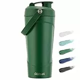 Autsel Edelstahl Protein Shaker, 750ml Eiweiß Shaker mit Kugel, Vakuum Isolierthaker Shake Becher, BPA frei, Shaker Proteinshake, Fitness Shaker
