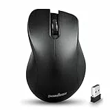Perixx PERIMICE-621B Kabellose Maus - Leiser klick mit Ergo Design - Kompatibel für Desktop und Laptop PC - Kabellos 2,4 GHz - Schwarz