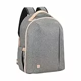 Babymoov Wickelrucksack Le Pyla Smokey - 17l Stauvolumen, 180 Grad Kofferöffnung, wasserabweisend