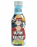 ULTRA ICE TEA Bio Eistee – Veganer Früchtetee mit dem One Piece Charakter Sanji – Fruchtiger Hibiskusblütengeschmack – 1 x 500 ml Einweg