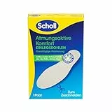 Scholl Atmungsaktive Einlegesohlen für ganztägige Dämpfung & Komfort - mit Airflow-Latexschaumstoff, die Atmung der Füße unterstützen, weiche Schaumstoffschicht, passgenaue Schuheinlagen, 36-46, 1Paar