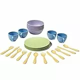 Green Toys 8664052 Geschirrset für Kinderküche, Spielküche, Rollenspiel, nachhaltiges Küchenspielzeug für Kinder ab 24 Monaten, 24-teilig, CT