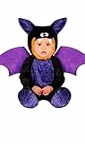 FIESTAS GUIRCA | Baby Fledermaus Kostüm (12-18 Monate) - Flügel, Kapuze, Overall und Füße - Tierkostüme für Halloween, Karneval und Kostümpartys - Ideal für Unisex-Babys - Schwarz und Lila
