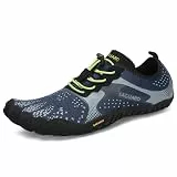 SAGUARO Barfußschuhe Herren Barfussschuhe Damen Barfuss Schuhe Outdoor Zehenschuhe Leicht Fitnessschuhe Traillaufschuhe mit Breite Zehenbox, Fast Ⅰ - Barfußschuhe Blau, Gr.42 EU