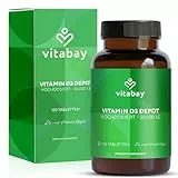 Vitabay Vitamin D3 Hochdosiert 50.000 I.E. - 120 Vegane Vitamin D Tabletten als Depot - Vit D Hochdosiert mit 50000 IE - Hochwertiges Vit D3 für lange Versorgung - Laborgeprüft